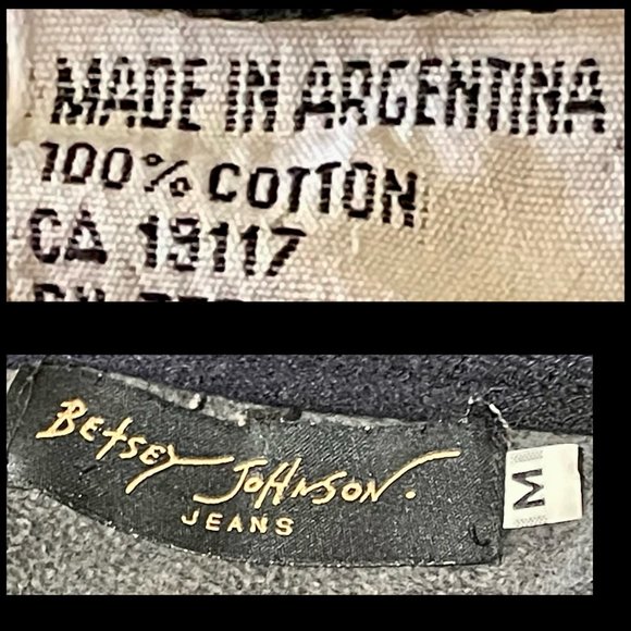 ▪️BETSEY JOHNSON▪️Distressed Black RARE Cotton 🖤BETSEY Graphic Hoodie Jacket - Picture 8 of 12